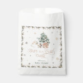 ベビー外が寒い可愛いホッキョクグマ赤ちゃんシャワー フェイバーバッグ (正面)