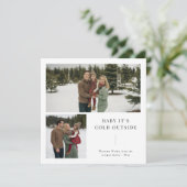 ベビー外が寒い2写真クリスマス シーズンカード (スタンド正面)