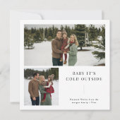 ベビー外が寒い2写真クリスマス シーズンカード (正面)