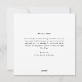 ベビー外が寒い2写真クリスマス シーズンカード (裏面)