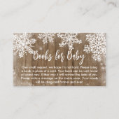 ベビー外で冷たい赤ちゃんシャワーベビー本 名刺 (正面)