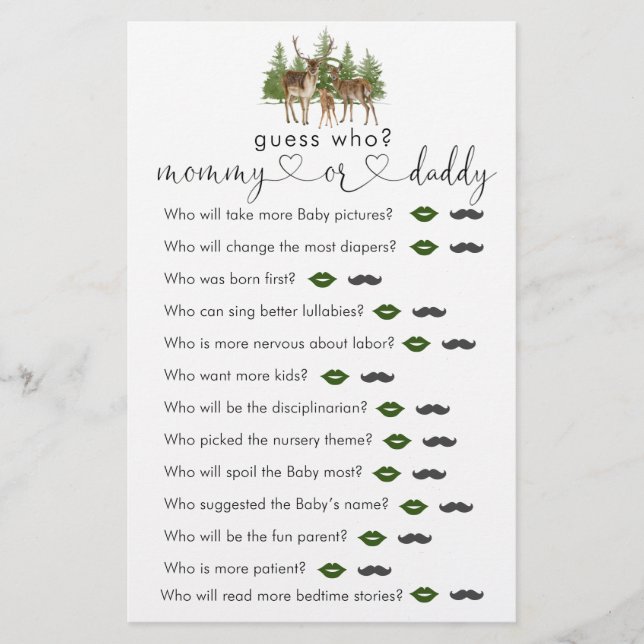 ベビー外で寒い赤ちゃんシャワー誰がゲーム (正面)