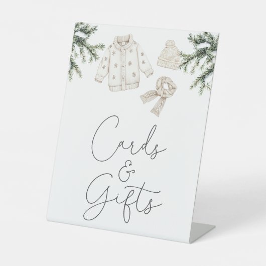 ベビー外のカードやギフトは冷たい 台座サイン (正面)