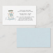 ベビー外のシャワーが冷たいベビー プレイスカード (正面/裏面)