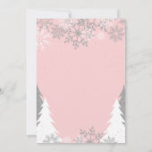 ベビー外のスノーフレーク・ベビーシャワーは寒い 招待状 (裏面)