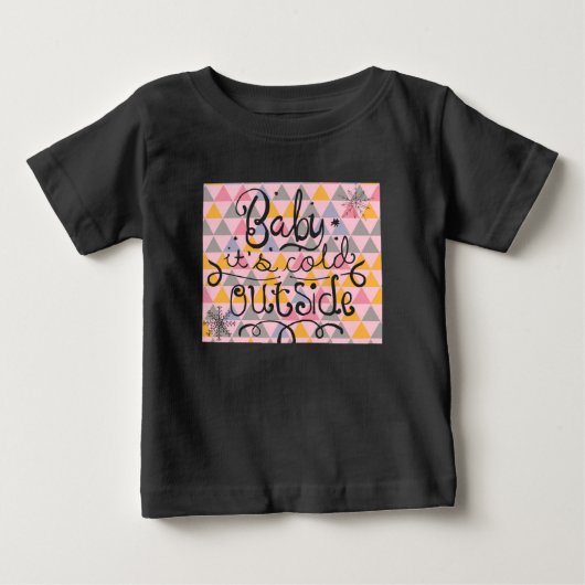 ベビー外のセーターが冷たい ベビーTシャツ (正面)