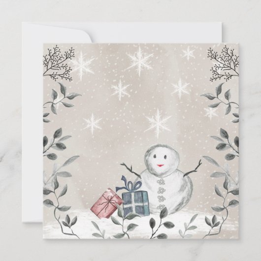 ベビー外のベビーシャワーカードは冷空白のたい サンキューカード (正面)