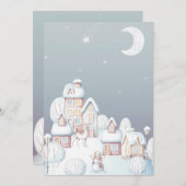 ベビー外のベビーシャワーカードは冷空白のたい サンキューカード (正面/裏面)