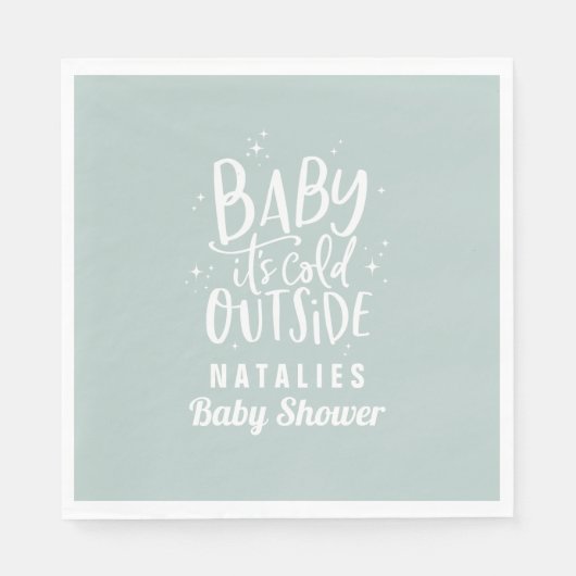 ベビー外のベビーシャワーパーティー広場 スタンダードランチョンナプキン (正面)
