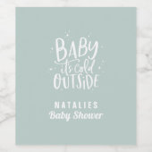 ベビー外のベビーシャワーパーティー広場 ワインラベル (シングルラベル)