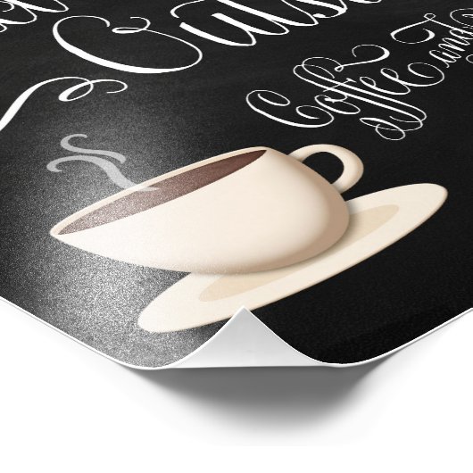 ベビー外の冷たいコーヒーバーの結婚サイン フォトプリント            (角)