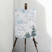 ベビー外の冷たいサイン、赤ちゃんシャワー ポスター