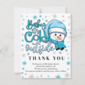 ベビー外の冷たいサンキューカード (正面)