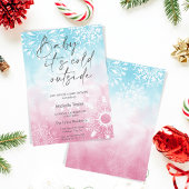 ベビー外の冷たい赤ちゃんシャワー雪の結晶 招待状