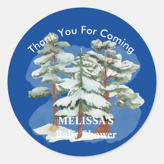 ベビー外の冷王室のたい感謝してい青 ラウンドシール (正面)