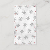 ベビー外の女の子の冬の赤ちゃんシャワー寒い エンクロージャーカード (裏面)