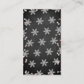 ベビー外の女の子の冬の赤ちゃんシャワー寒い エンクロージャーカード (裏面)