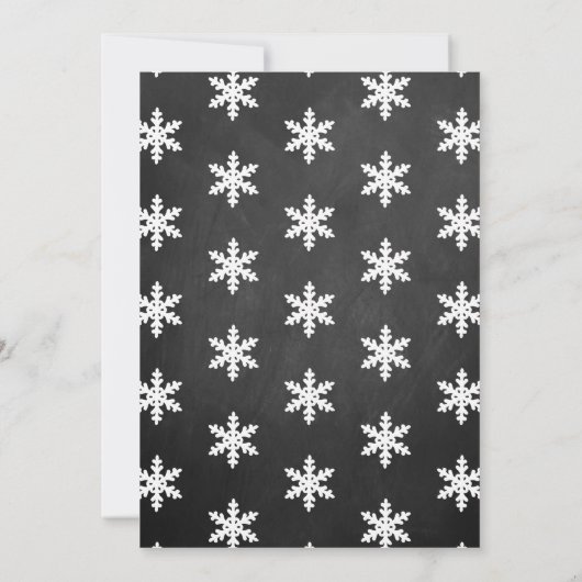 ベビー外の女の子の冬の赤ちゃんシャワー寒い 招待状 (裏面)