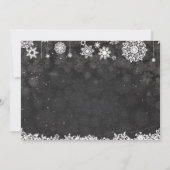 ベビー外の寒い冬の雪だるまベビーシャワー 招待状 (裏面)