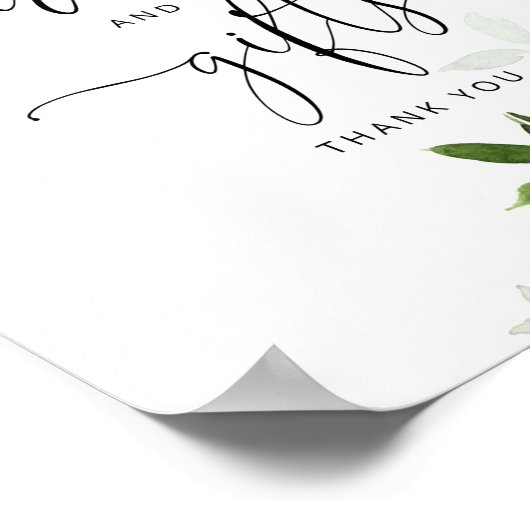 ベビー外の常緑樹のカードやギフトは冷たい ポスター (角)