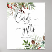 ベビー外の常緑樹のカードやギフトは冷たい ポスター (正面)