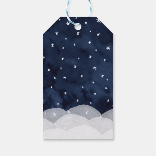 ベビー外の赤ちゃんシャワーお洒落が冷たい ギフトタグ (裏面)