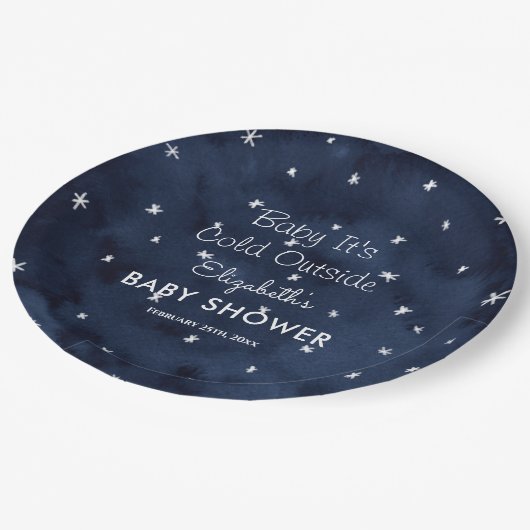 ベビー外の赤ちゃんシャワーお洒落が冷たい ペーパープレート (アングル)