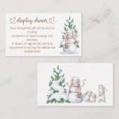 ベビー外の赤ちゃんシャワーが冷たい エンクロージャーカード (正面/裏面)