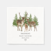 ベビー外の赤ちゃんシャワーが冷たい スタンダードカクテルナプキン (正面)