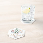 ベビー外の赤ちゃんシャワーが冷たい ペーパーコースター (インサイチュ)