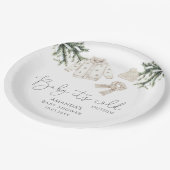 ベビー外の赤ちゃんシャワーが冷たい ペーパープレート (アングル)