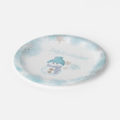 ベビー外の赤ちゃんシャワーが冷たい ペーパープレート (アングル)