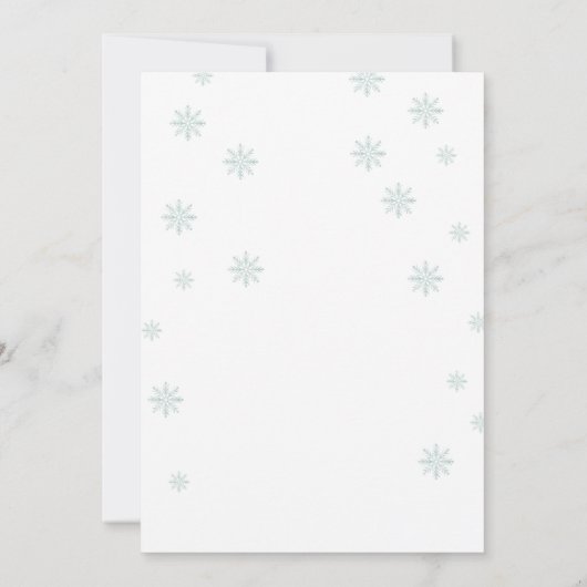 ベビー外の赤ちゃんシャワーが冷たい 招待状 (裏面)