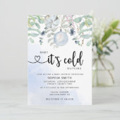 ベビー外の赤ちゃんシャワーが冷たい 招待状 (スタンド正面)