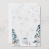 ベビー外の赤ちゃんシャワーが冷たい 招待状 (裏面)