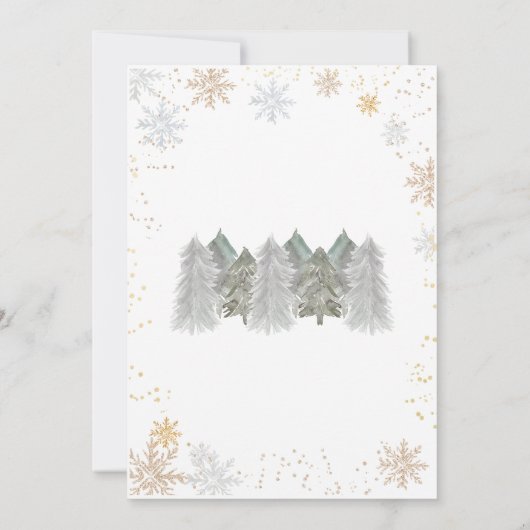 ベビー外の赤ちゃんシャワーが冷たい 招待状 (裏面)