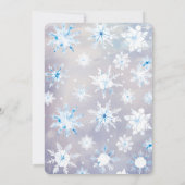 ベビー外の赤ちゃんシャワーが冷たい 招待状 (裏面)