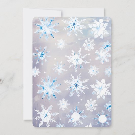 ベビー外の赤ちゃんシャワーが冷たい 招待状 (裏面)