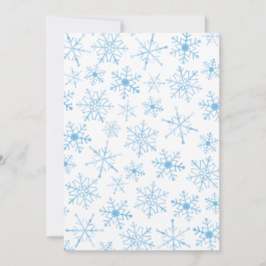 ベビー外の赤ちゃんシャワーが冷たい 招待状 (裏面)