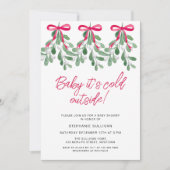 ベビー外の赤ちゃんシャワーが冷たい 招待状 (正面)
