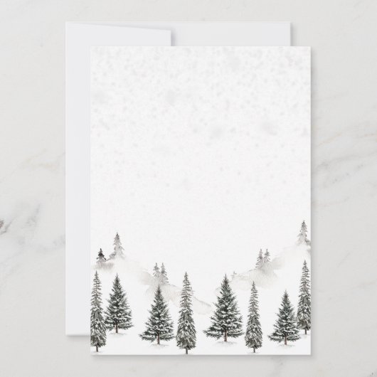 ベビー外の赤ちゃんシャワーが冷たい 招待状 (裏面)