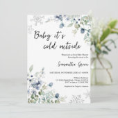 ベビー外の赤ちゃんシャワーが冷たい 招待状 (スタンド正面)