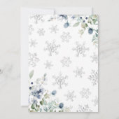 ベビー外の赤ちゃんシャワーが冷たい 招待状 (裏面)