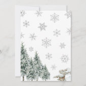 ベビー外の赤ちゃんシャワーが冷たい 招待状 (裏面)