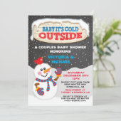 ベビー外の赤ちゃんシャワーが冷たい 招待状 (スタンド正面)