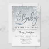 ベビー外の赤ちゃんシャワーの誘いは冷たい 招待状 (正面)