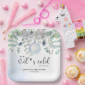 ベビー外の赤ちゃんシャワーの誘い ペーパープレート (パーティー)