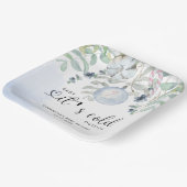 ベビー外の赤ちゃんシャワーの誘い ペーパープレート (傾斜あり)