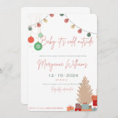 ベビー外の赤ちゃんシャワーの誘い 招待状 (正面/裏面)