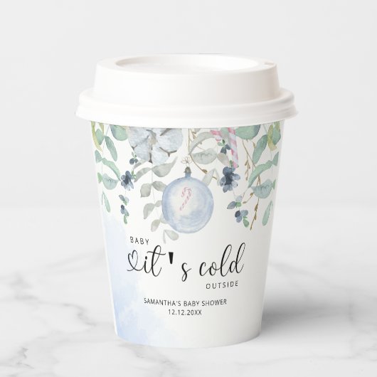 ベビー外の赤ちゃんシャワーの誘い 紙コップ (正面)